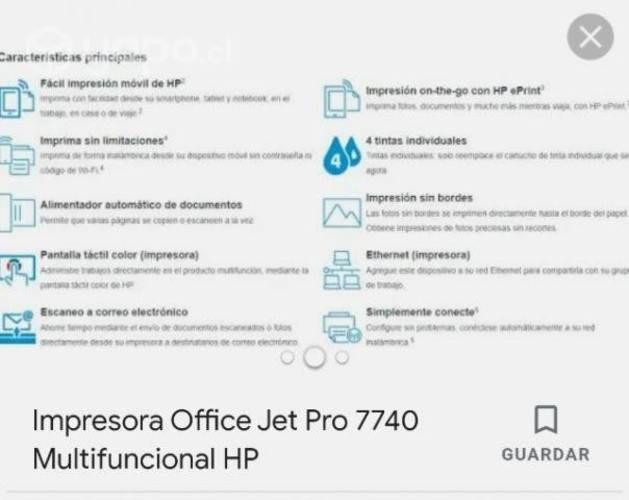 Impresora HP Officejet pro 7740