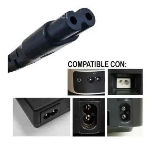 Cable Poder Tipo 8 Enchufe Nacional 1mts Cobre C7