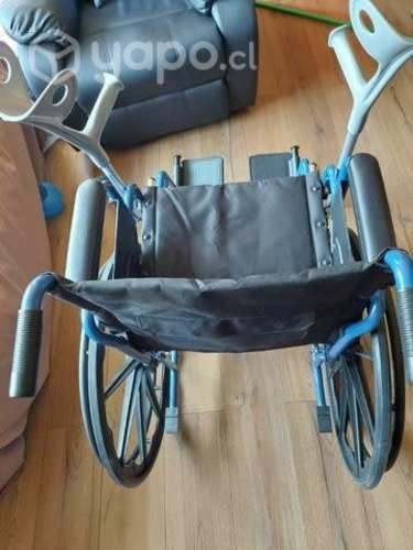 Silla de ruedas + 2 muletas