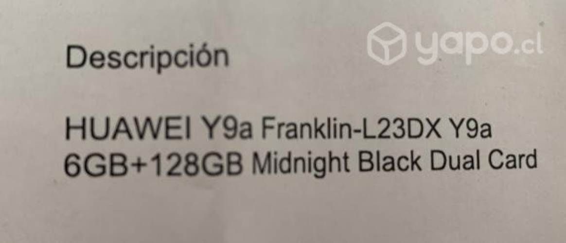 Huawei Y9a un mes de uso 64gb
