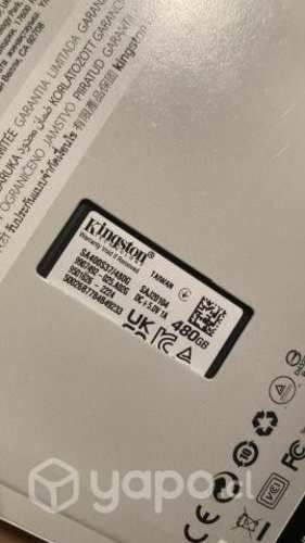 Disco duro sólido Kingston 480GB