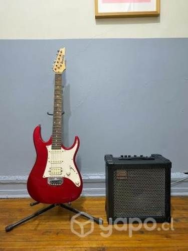 Guitarra ibanez gio amplificador roland