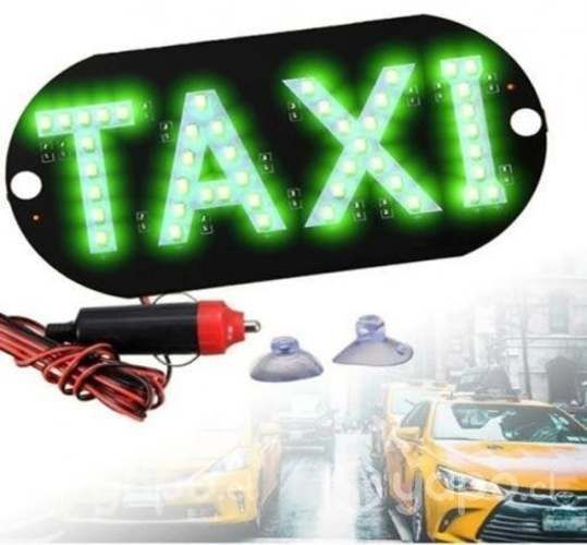 Letrero Luminoso Led TAXI Verde Para Auto de 12V