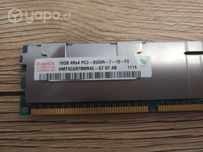 Memoria ram Hynix 2 unidades 16 GB 4rx4 PC3 8500R