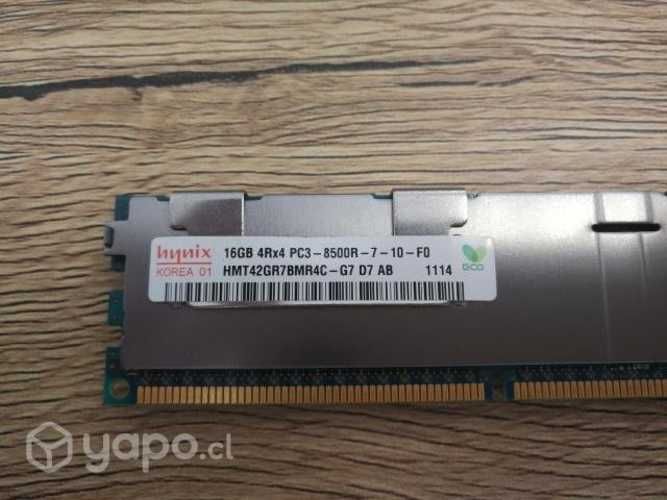 Memoria ram Hynix 2 unidades 16 GB 4rx4 PC3 8500R