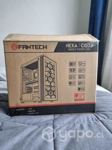Gabinete gamer fantech hexa