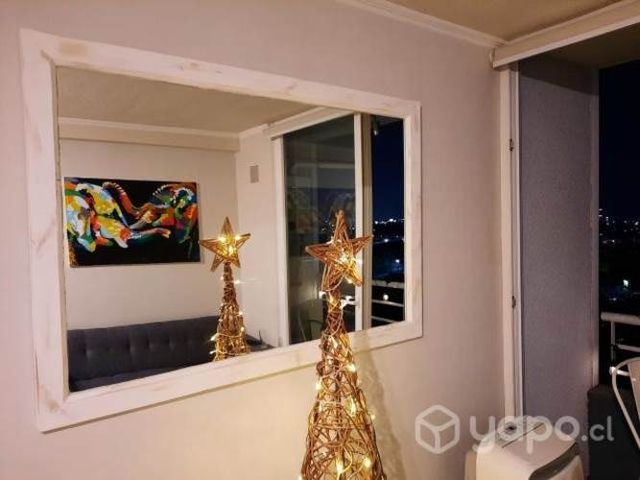 Espejo marco de madera envejecida 130x90 cm