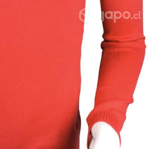 Sweater Rojo New Hilo Fino Cuello Alto M-L-XL-XXL