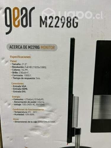 Monitor GEAR 21.5 Pulgadas FULlL HD M2298G HDMI