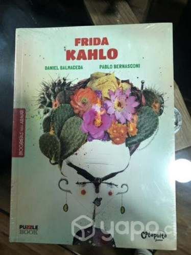 Libro de biografía frida kahlo + rompecabezas