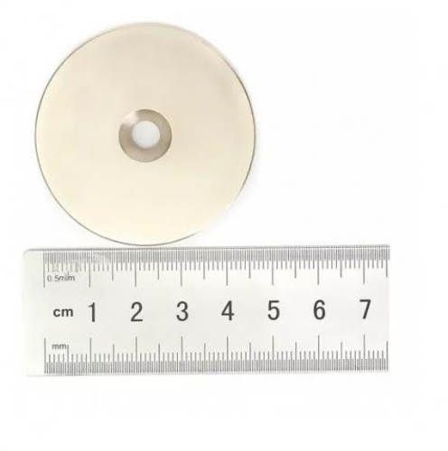 Iman Neodimio De 50x5 Mm Agujero De 6mm N52 fuerte