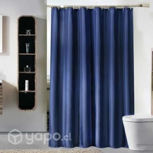 Cortina De Baño 100% Impermeable + 12 Ganchos/argo
