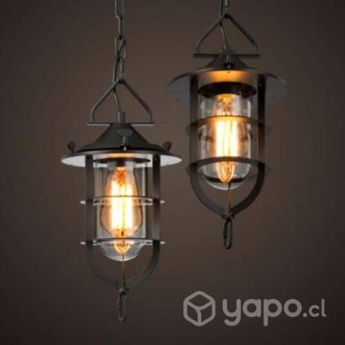 Lámpara Colgante Retro Vintage Negro E27