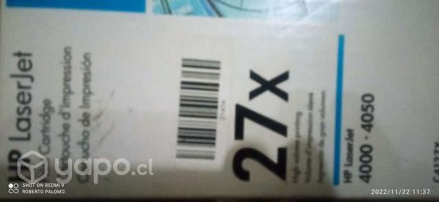 Toner HP 27x black original de alta