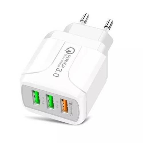 Cargador rápido triple USB carga rápida