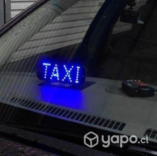 Letrero Luminoso Led TAXI Azul Para Auto de 12V