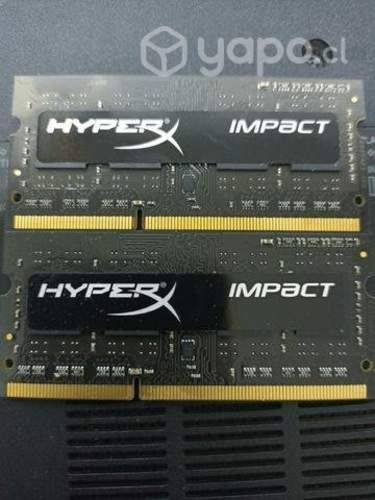 2 ram ddr3l 8gb c/u marca Kingston hyperx