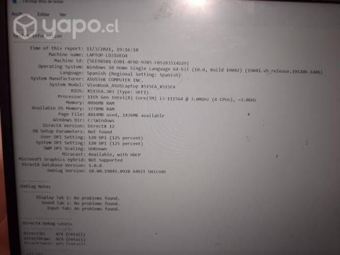 Laptop Notebook Asus