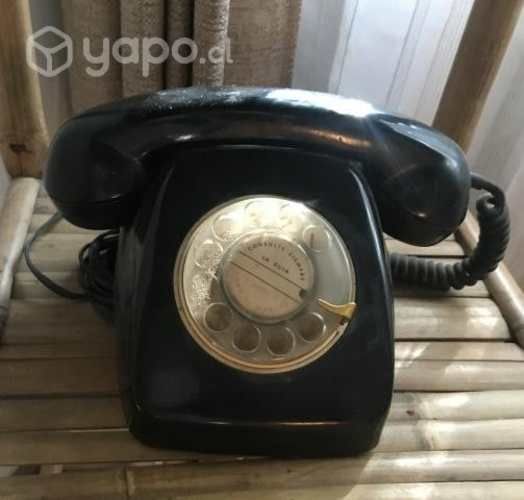 Teléfono de disco negro
