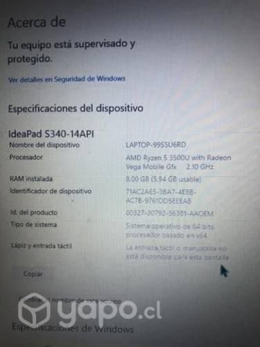 Notebook lenovo ideapad S340