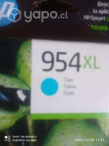 Tintas hp 954xl colores originales caja abierta