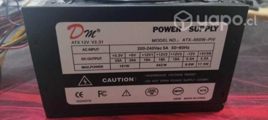 Pack Procesadores, discos y Fuente de poder