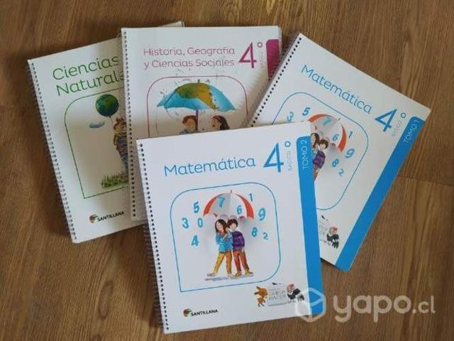 Libros Santillana 4 excelente estado