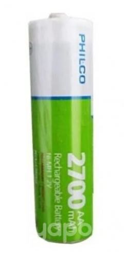Pilas Recargable Precargadas AA 2700 Mah Philco
