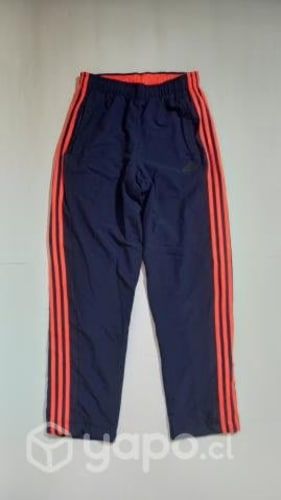 PANTALON DE BUZO ADIDAS color AZUL rayas rojas