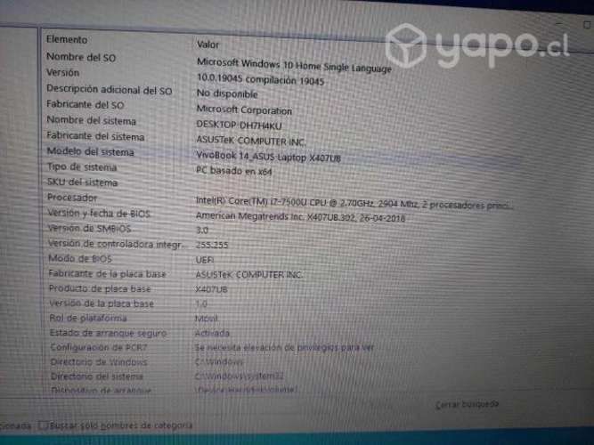Notebook Asus X407u