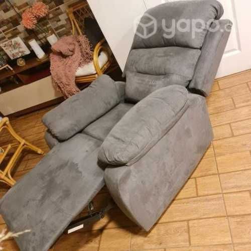 Sofá reclinable poltronas berguer sitial gris