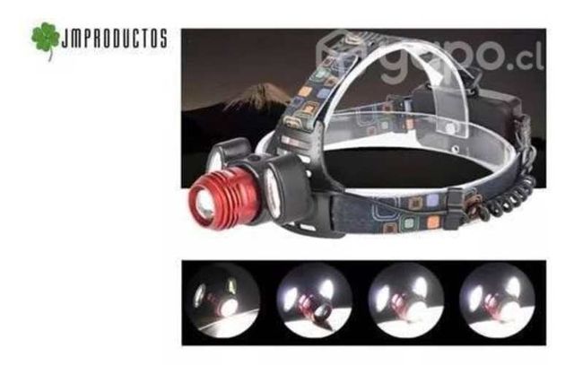 Linterna Minero Tactica 1 Led + 2 Led Recargable C