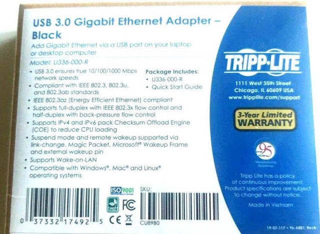 Adaptador de Red Tripp Lite U336-000-R