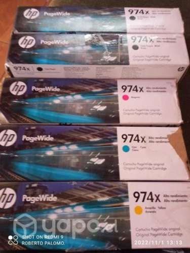 Tintas vacías HP 974x originales