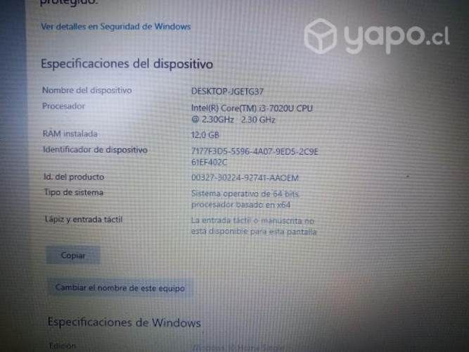 Lenovo I3 de 7° generacion