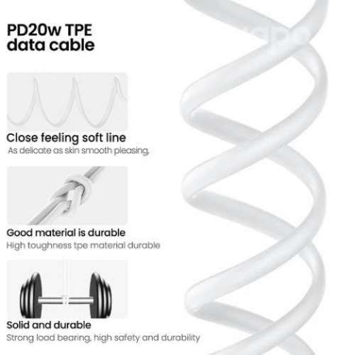 Cable Carga Rápida Celular 2.1 A Tipo C a Ligthing