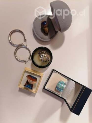 Lote joyas plata y cobre