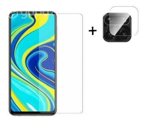 Mica vidrio temp. + Mica camara Redmi note 9 pro