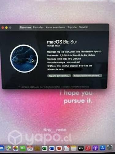 MacBook Pro 2017 2.3 i5 8ram