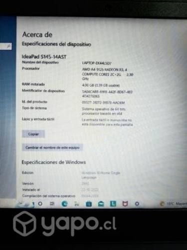 Notebook Lenovo Ideapad