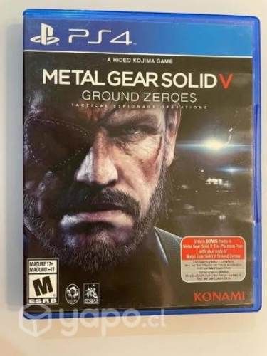 Juego Metal Gear Solid V Zeroes Ps4 físico