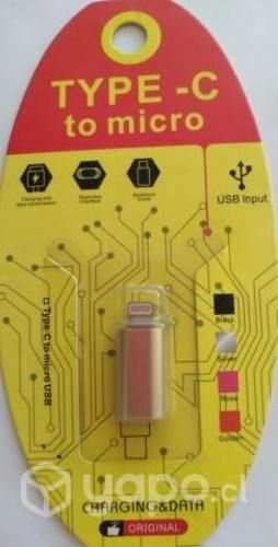 Adaptador otg para iphone lighting a tipo c
