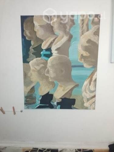 Pintura de esculturas abstractas - óleo (40x50 cm)