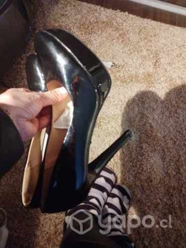 Zapato mujer charol taco muy alto terraplen , 39