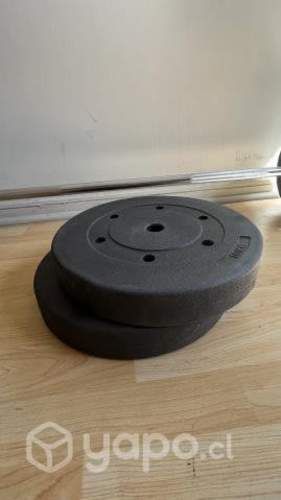 Pesas : barra y discos