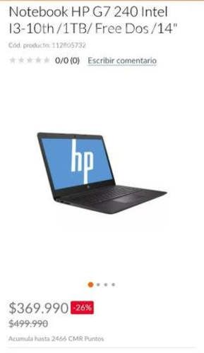 Notebook HP 240 g7 core i3