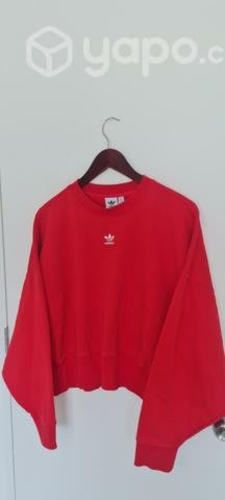 Polerón adicolor essentials felpa rojo