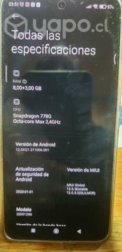 Xioaomi 12 lite 128 gb 8 ram