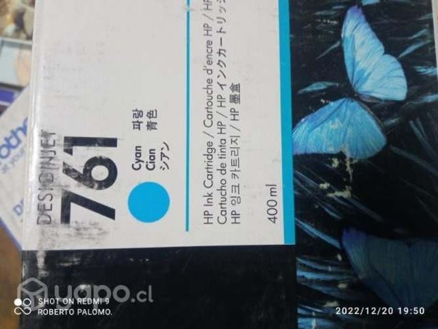 Tinta HP 761 cyan original de 400ml