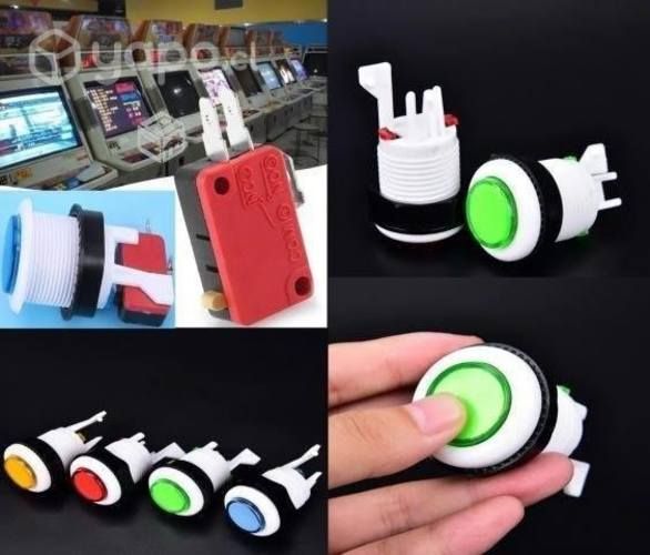 12 Botónes Para Consolas Arcade Diferentes Colores